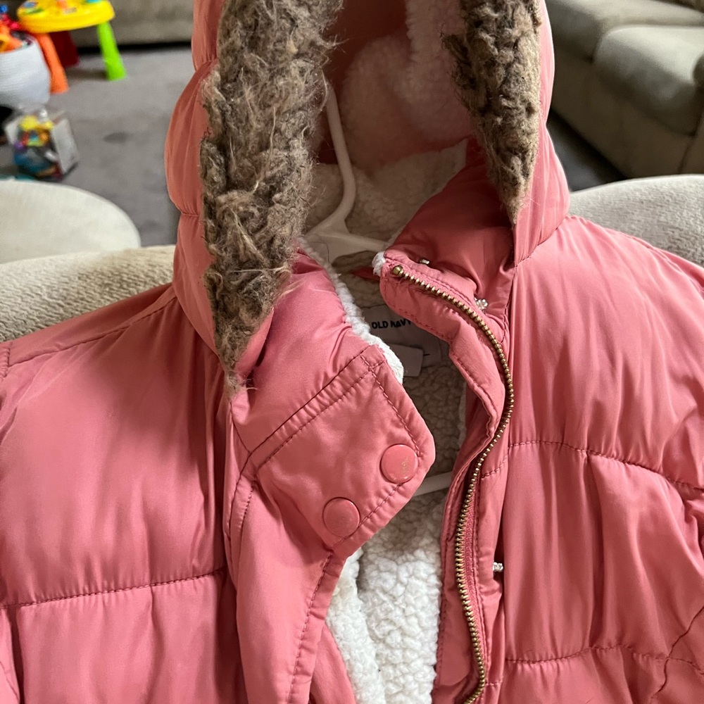 Girls pink winter jacket size 14 old navy - Picture 2 of 4